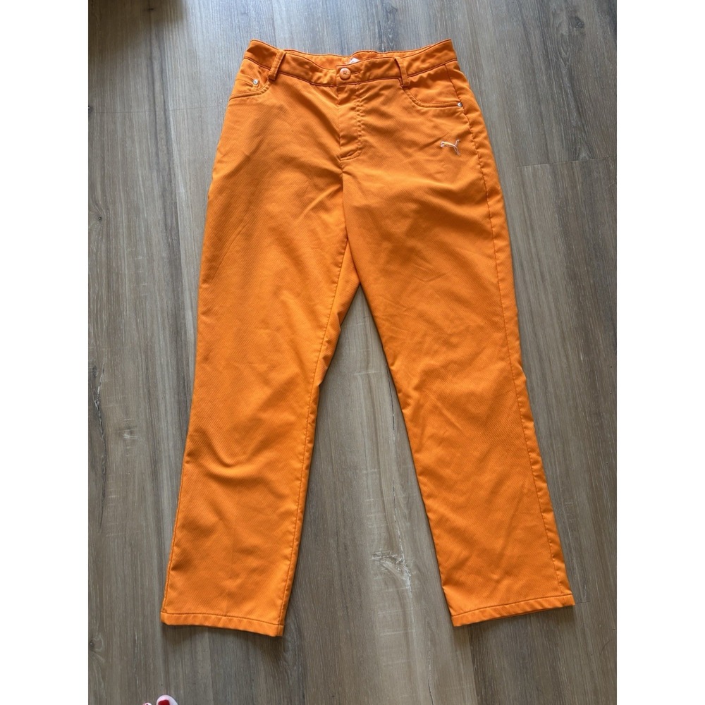 Puma RICKIE‎ FOWLER Orange Boys Golf Pants Size Large